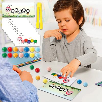 Игра с мъниста за съчетаване на цветове | CATERPILLARI