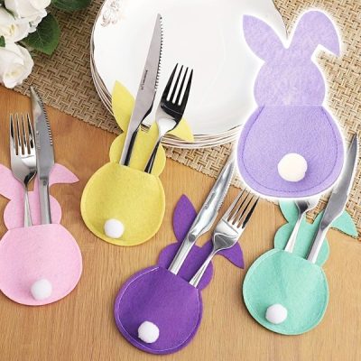 Великденски зайчета за прибори (4бр.) | BUNNYCUTLERY