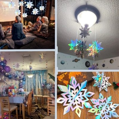 3D холографски снежинки (6 бр.) | HOLOFLAKE