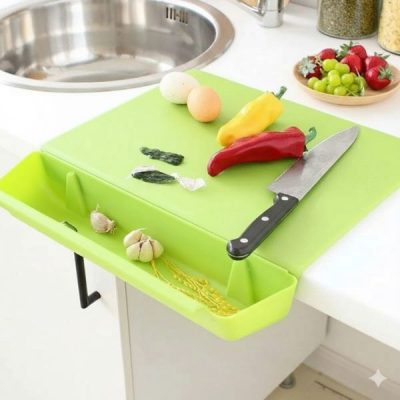 Дъска за рязане с контейнер за органични отпадъци